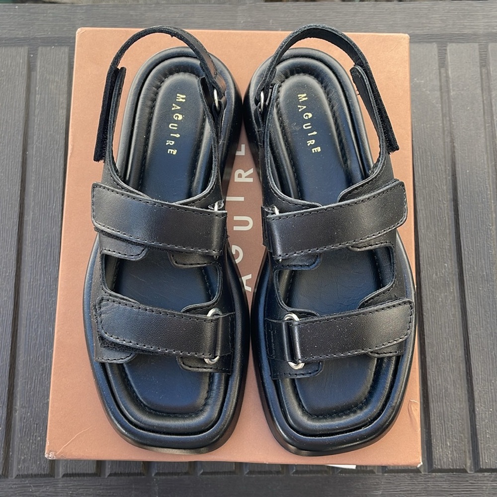 Maguire - Murcia Black Sandal - Size 37
